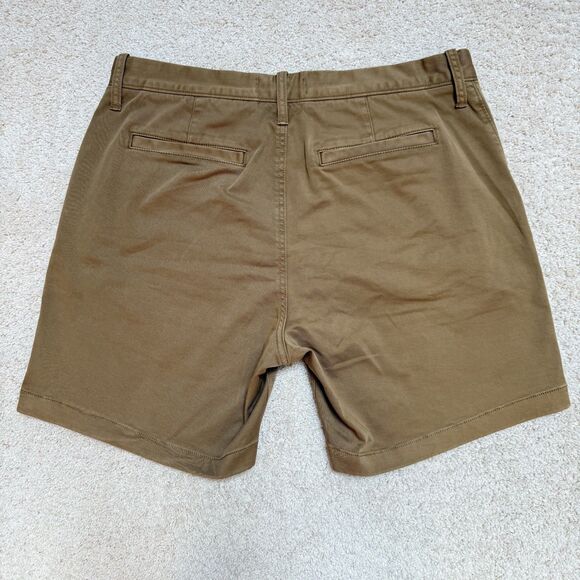 NWT Madewell Chino Shorts Men 35 Khaki Beige Coolmax Stretch Flex 7" Inseam 35x7 - Picture 6 of 11